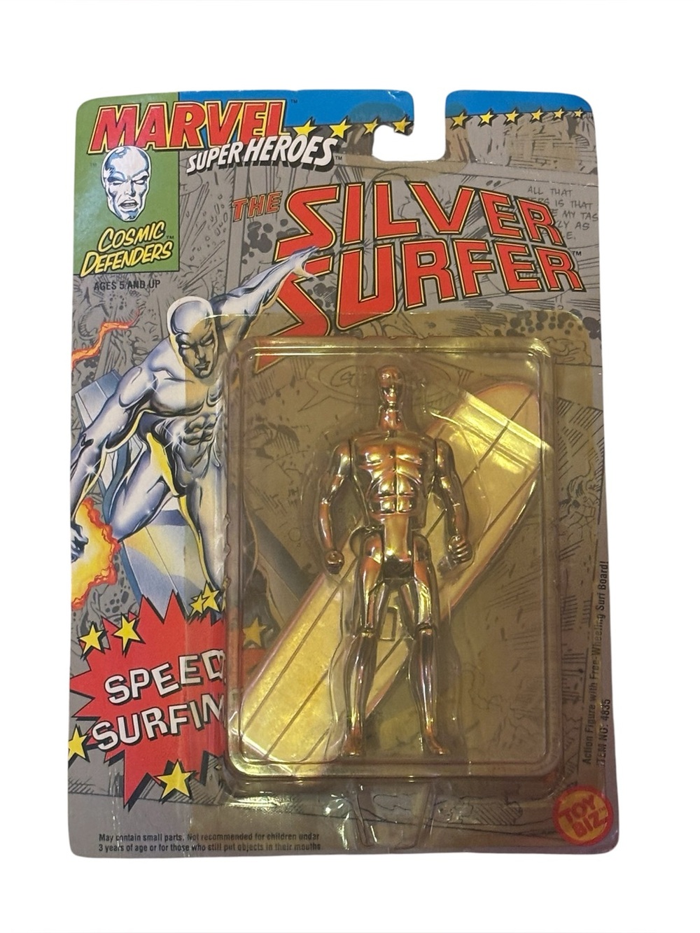 Vintage 1992 Toy Biz Marvel Super Heroes Silver Surfer Action Figure NIB